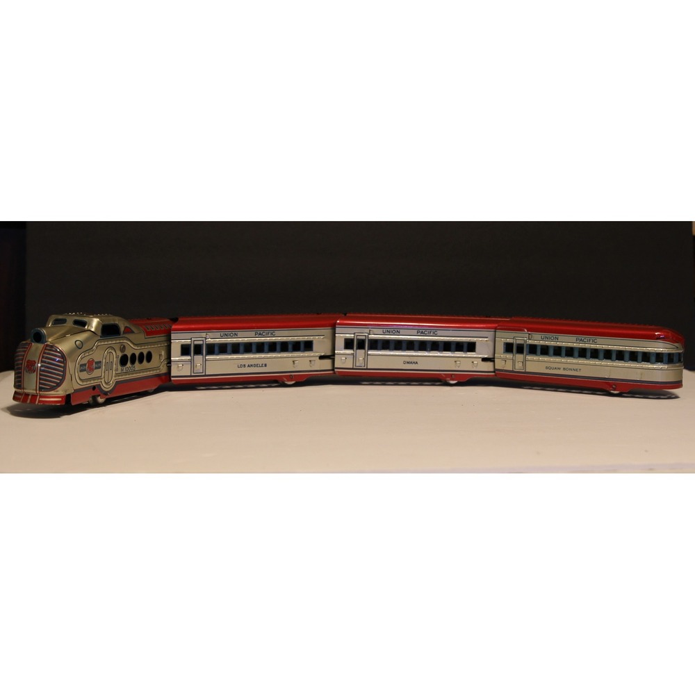 Marx Union Pacific M10005 Prewar tinplate 4 piece set No Tracks or Power Tested.